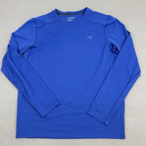 Camisa ARC'TERYX Hombres Pequeña Camiseta Azul Cuello Redondo Pullover Rendimiento Exterior S - Imagen 1 de 8