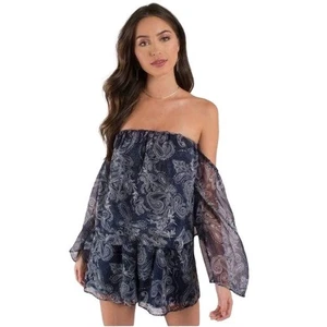 The Jetset Diaries Midnight Paisley Print Strampler Gr. Small Blau Neu - Bild 1 von 10