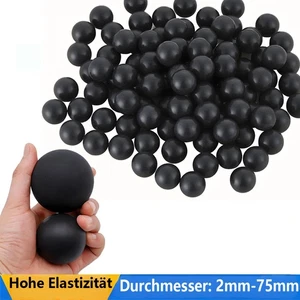 Schwarzer Gummiball Vollgummiball Industrielle Hochgeschossene Gummikugel 2–75mm - Picture 1 of 8