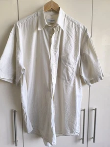Vintage Yves Saint Laurent Short Sleeve Shirt Button Up White - Picture 1 of 5