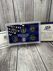 2000 S State Quarter Proof Set US Mint San Francisco Clad Proof Coin Set OGP COA - Picture 1 of 6
