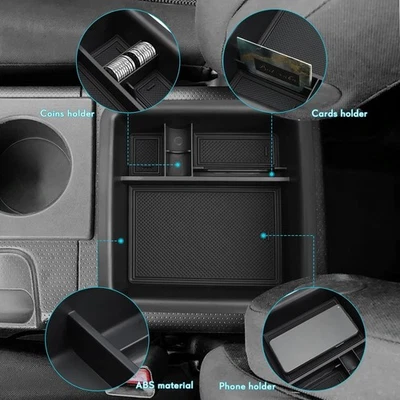 Черный лоток-органайзер для центральной консоли для Toyota FJ Cruiser 2007-2020 2021 годов выпуска - Изображение 1 из 4
