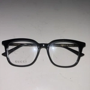 Gucci Eyeglasses GG0831OA 001 0831O Black & Gold Brille Frames Glasses 52-16-145 - Picture 1 of 5