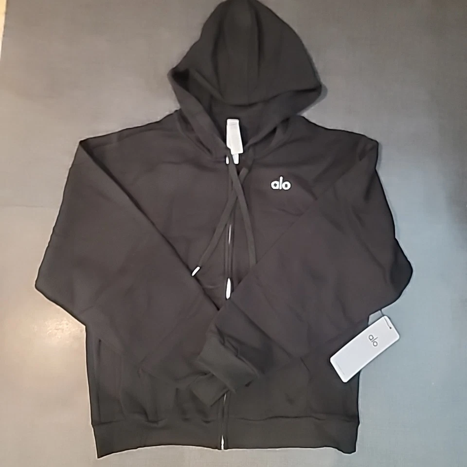 Alo Accolade Full Zip Hoodie Black Medium - Image 1 of 1