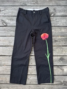 Nahmias Miracle Worker Pant 32 Black Poppy Embroidered Floral Designer Luxury - Picture 1 of 19