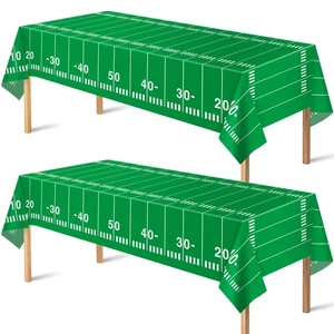 Decoraciones de fiesta de fútbol - Decoraciones de fiesta Super Bowl 2026 - Ta... desechables - Imagen 1 de 6
