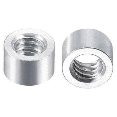 1/4-20x6mm(DxL) Coupling Connector Nut Threaded Sleeve Rod 2Pcs for Furniture - Image 1 of 4