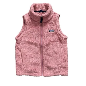 Patagonia Girls Los Gatos Fleece Vest Pink Full Zip Hiking Outdoors Size M (10) - Picture 1 of 7