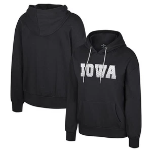 Damenpullover Colosseum schwarz Iowa Hawkeyes Reflexion Strass Kordelzug - Bild 1 von 3