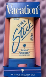 Protector solar Vacation Super Stick FPS 50+ amplio espectro impermeable nuevo en caja tamaño completo - Imagen 1 de 6