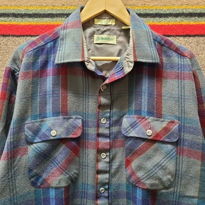 Camisa de franela a cuadros vintage de los 90 St Johns Bay para hombre X-grande alta ropa de trabajo grunge Foto 1 de 4
