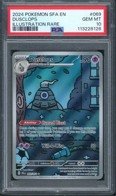 Pokemon PSA 10 Gem Mint Shrouded Fable Illustration Rare Dusclops 069/064 - Image 1 of 2