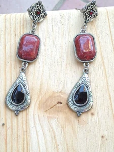 orecchini bijoux donna bambina pendenti con pietre dure originali bigiotteria da - Foto 1 di 4