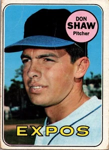 Don Shaw 1969 Topps #183 BASEBALL Card Montreal Expos - Picture 1 of 2