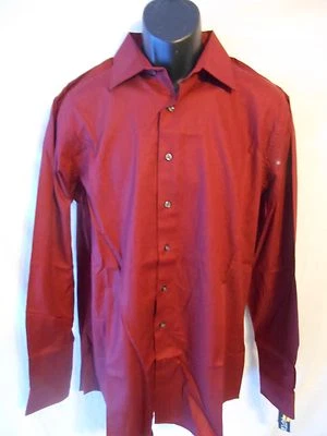 Apt. 9 100% Cotton Tall LT Cabernet Striped Reg Fit 36/37 Point Shirt SR$54 NEW - Image 1 of 3