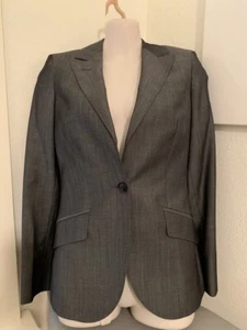 Herringbone grey wool jacket, size Aust 4 - Picture 1 of 4