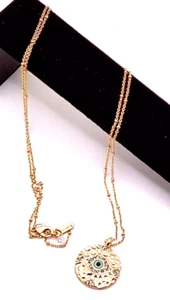 Lonna and Lilly Long Ball/Bead Evil Eye Pendant Necklace - Picture 1 of 5
