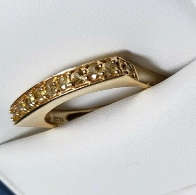 Anillo EFFY Zafiros Amarillos en Oro Amarillo 14k - Talla 7 Foto 1 de 4
