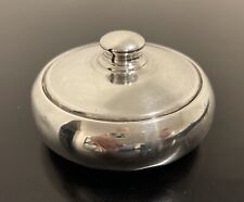 900 AM Columbia South America Silver Vintage Lidded Tea Spice Box 3.5” Wide 103g