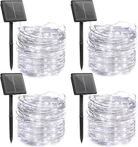 Extra-Long Solar String Lights Outdoor, 4 Pack Each 72Ft 200LED Solar Fairy L... - Picture 1 of 1