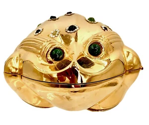 Yy Judith Leiber FROG Evening HandBag Crystal Minaudiere Vintage clutch gyuhj - Picture 1 of 8