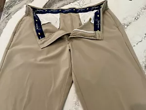 Greg Norman Classic Pro-Fit Tour Golf Pants 42x32 Tan Golden Bear - Picture 1 of 6