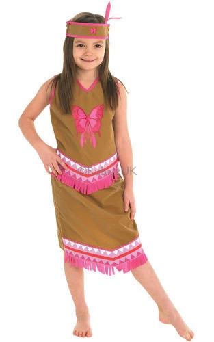 Native American Indian Kids Fancy Dress Wild West Book Week Boys Girls Costume - Image 1 of 1