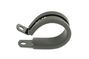 22-25mm Schlauchhalter Gummiert Rohrschelle Schwarz eloxiert - Picture 1 of 3