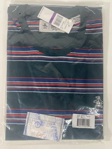 Original Penguin Green Striped Short Sleeve Shirt Size XXL - New - Picture 1 of 4