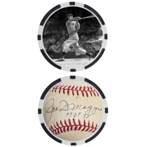 Ficha de póker de leyendas de béisbol firmada por Joe DiMaggio - Imagen 1 de 2