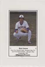 1986 Milwaukee Brewers Police Rick Cerone #11