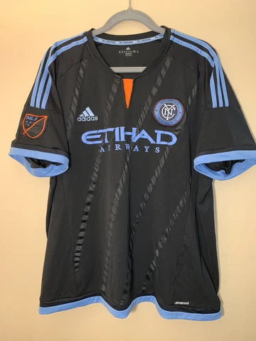 New York City FC NYCFC 2015 Inaugural Season Black Away Soccer Jersey 2XL Cover