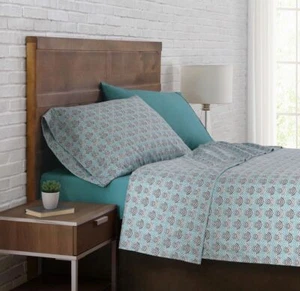 12 Piece (2 Sets) Microfiber Washed Linens Soft Sheet Set (Pick Size + Pattern) - Picture 1 of 42