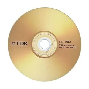 10 pcs TDK GOLD top blank CD-R media 52X CD -R CDR GOLD colour limited stock - Picture 1 of 1