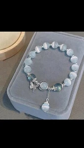 Opal Sea Blue Moonlight Crystal Bracelets. - Picture 1 of 4