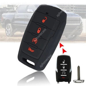 Remote Key Fob Case For Dodge RAM 1500 2019-22 Silicone Key Protector Case Cover - Foto 1 di 14