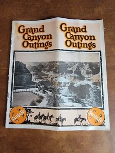 Santa Fe Railroad, Grand Canyon Outings Vintage 1923 Travel Map Brochure - Bild 1 von 12