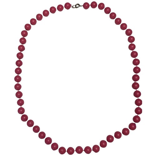 VETEMENTS Collana Perline Rosa Fucsia 24" Catena Acrilica BarbieCore Girlcore Trendy