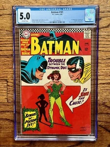 BATMAN #181 CGC 5.0 Off-White Pages DC Comics 1ST APPEARANCE POISON IVY 1966 - Picture 1 of 3