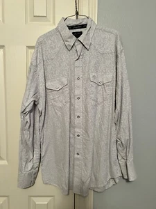 George Strait Troubadour Shirt Mens 2XLT White Diamond Pearl Snap Wrangler - Picture 1 of 7