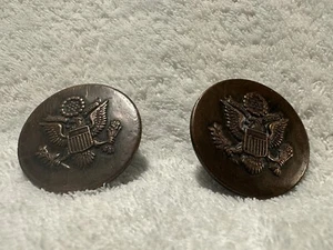 WWI U.S. Army Cavalry Eagle Bronze Bridle Rosettes Pair - Picture 1 of 12