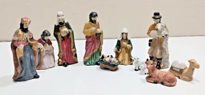 Weihnachtskrippe 11 tlg. Handbemaltes Porzellan - Bild 1 von 6