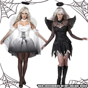 Damen Kostüm Sexy Engel Vampir Kleid Horror Halloween Fasching Karneval - Bild 1 von 23