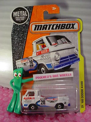 2016 火柴盒 '66 道奇 A100 #39☆白色/蓝色/红色;支持团队 28☆施工☆ — 第 1/2 张图片