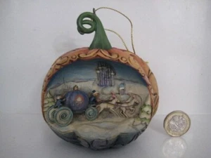 JIM SHORE CHRISTMAS TREE HANGING ORNAMENT CINDERELLA PUMPKIN COACH DISNEY A20409 - Picture 1 of 17