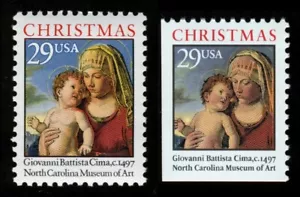 #2789-2790 29c Madonna und Kind, Singles **ALLE 5 = KOSTENLOSER VERSAND* - Bild 1 von 3
