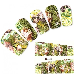 Nagel Sticker Fantasie Blumen Nail Art Water Decal - Picture 1 of 2