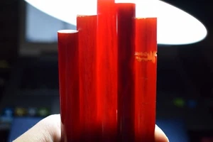 Red Color Amber Bakelite Catalin Rods Dice, Prayer Beads Muslim Tasbih 240 gr - Picture 1 of 17