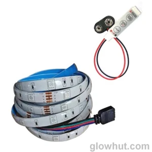 5050 RGB LED Strip Mini Controller 9V Batterie Stecker IR RF Fernbedienung WASSERDICHT - Bild 1 von 9