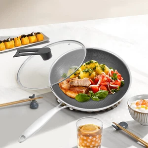Wok a nido d'ape, padella da cucina in acciaio inox, padella 32*8,5 cm - Foto 1 di 17